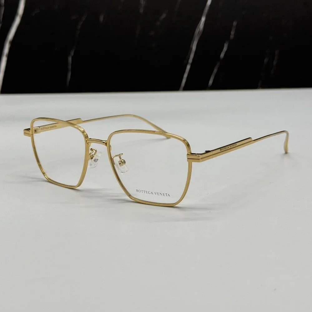 NEW BOTTEGA VENETA BV1015O 002 GOLD UNISEX EYEGLASSES BOTTEGA VENETA